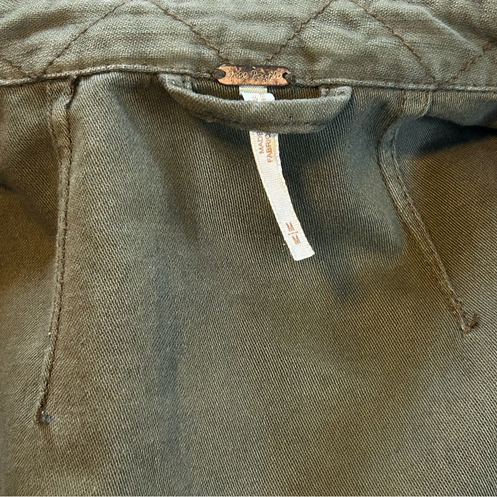 Free People Not Your Brothers Surplus Military Jacket Army Green Cotton Size M - Picture 5 of 14